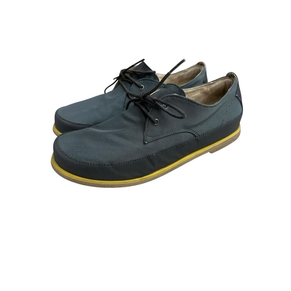 OLUKAI Honolulu Lace Mesh Shoes Navy Blue/ Yellow Men's Size 10 #10214-6V5C